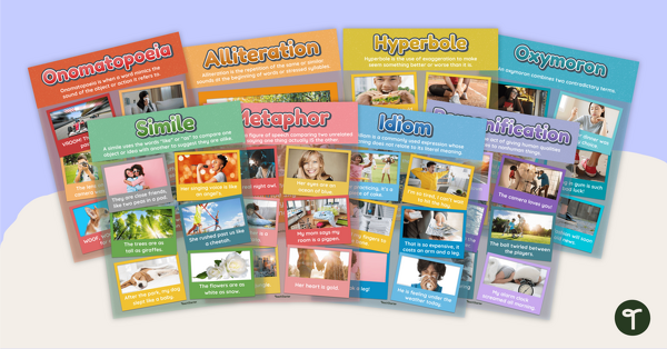 Figurative Language Poster Pack teaching resource