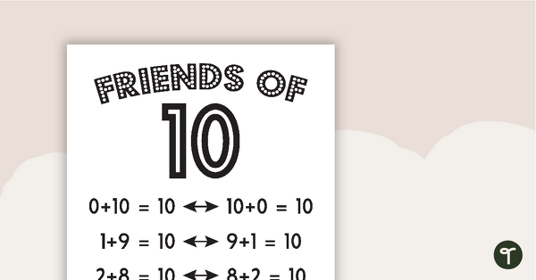 Friends of... 1 to 10 - Black and White Version teaching resource