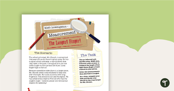 Preview image for Length Investigation - The Longest Finger - teaching resource