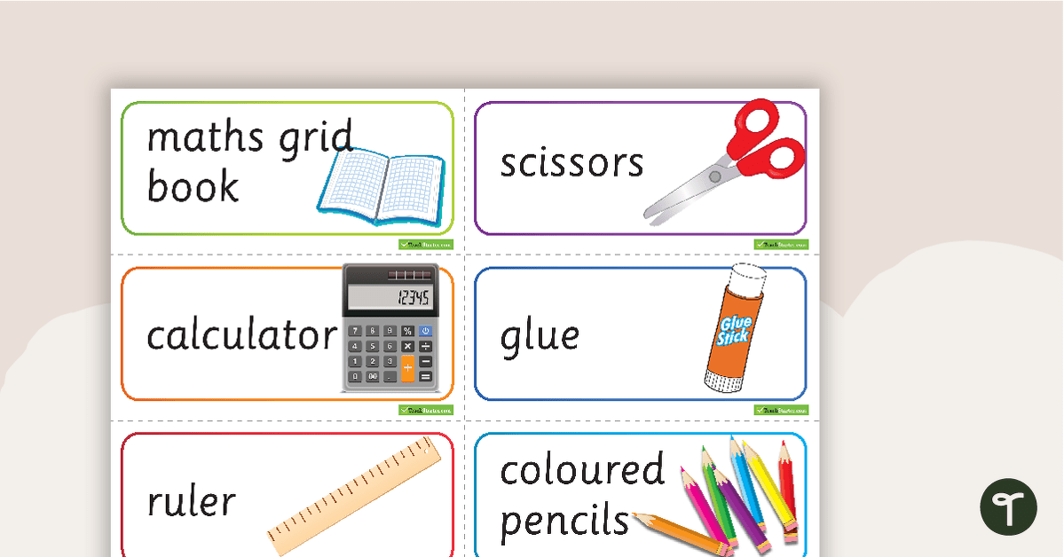 Classroom Equipment Cards teaching resource