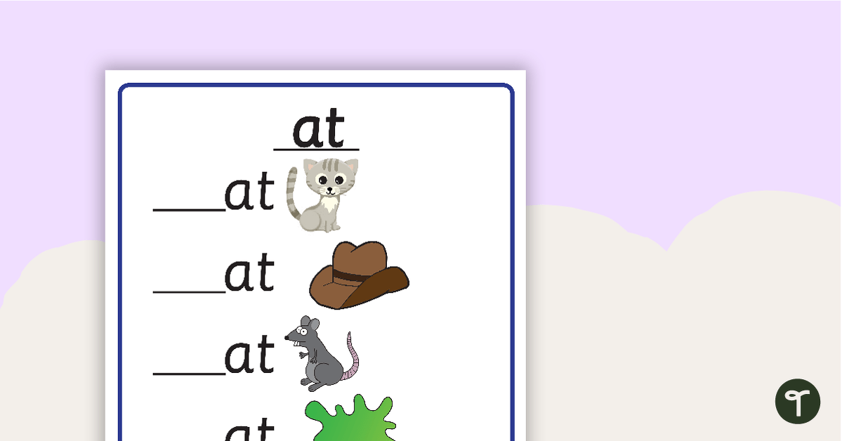 rhyming words missing letters at teach starter