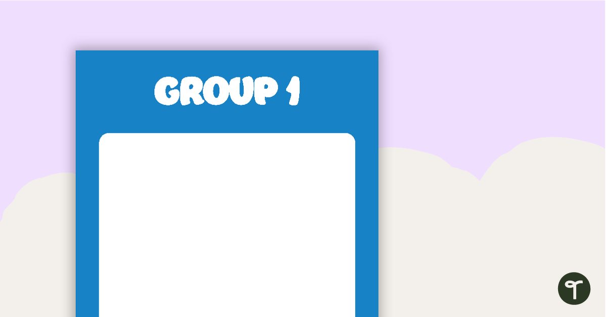 Plain Blue - Grouping Posters teaching resource