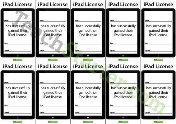 iPad License teaching resource