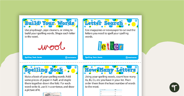 Spelling Task Cards teaching resource