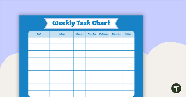Go to Plain Blue - Weekly Task Chart teaching resource