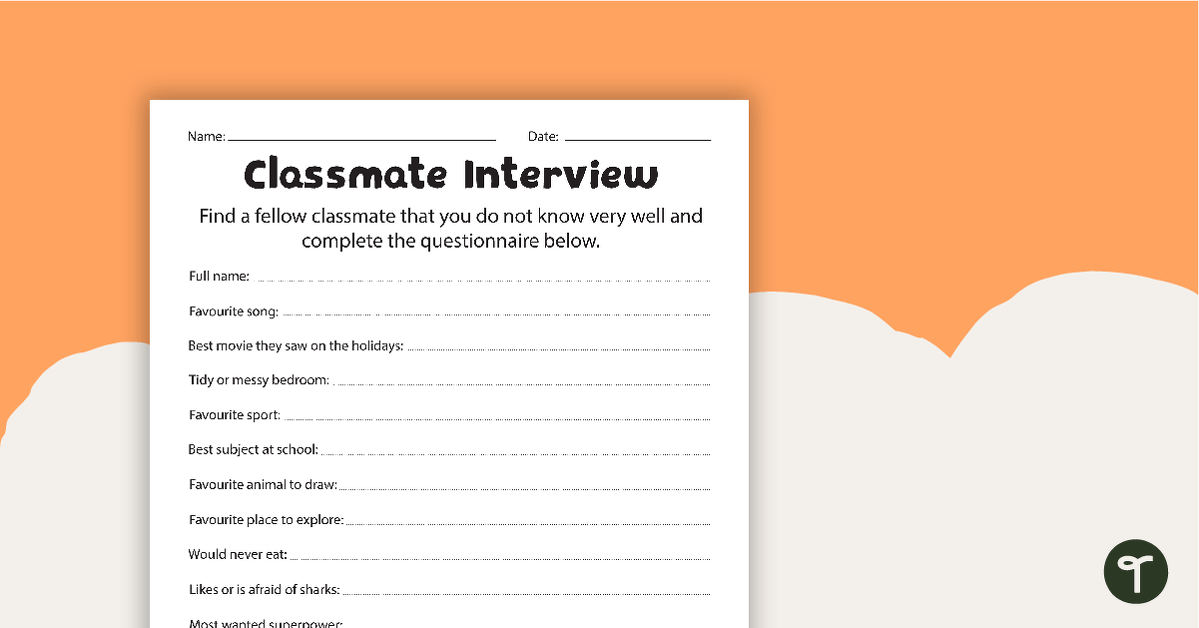 Classmate Interview teaching resource
