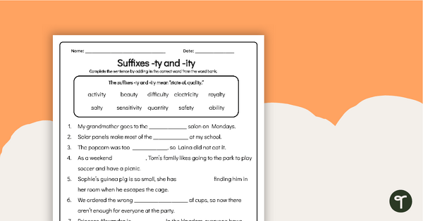 Prefixes and Suffixes Quiz (professor feito) - Twinkl