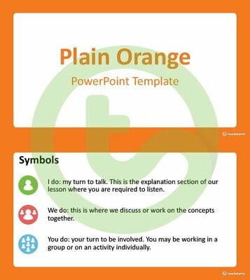 Preview image for Plain Orange - PowerPoint Template - teaching resource