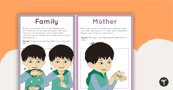 Image of Auslan Family Role Flashcards - Northern Dialect
