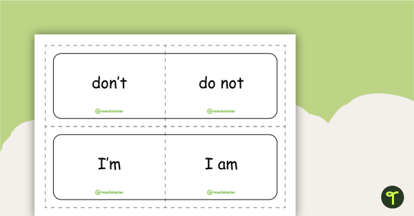 Go to Contraction Match-Up Cards teaching resource