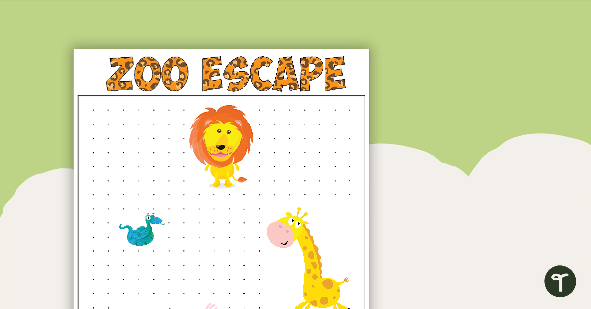 Zoo Escape Game teaching resource