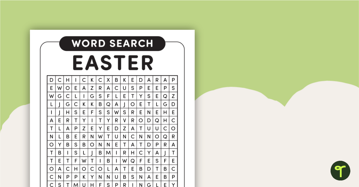 Easter Word Search Activity teaching resource