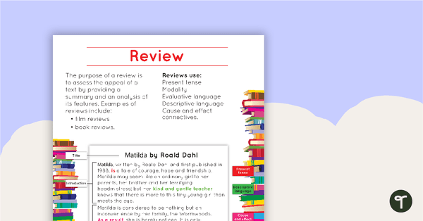Preview image for Review Text Type Poster With Annotations - teaching resource