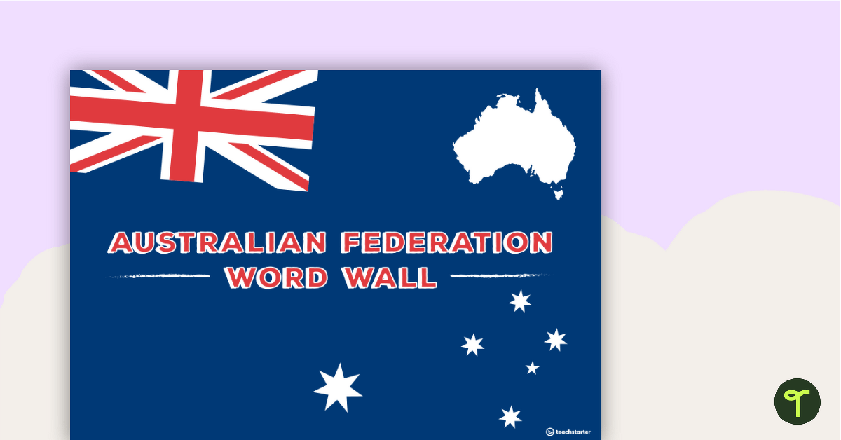 Australian Federation - History Word Wall Vocabulary teaching resource