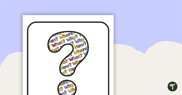 Preview image for Question Starter Flashcards - teaching resource