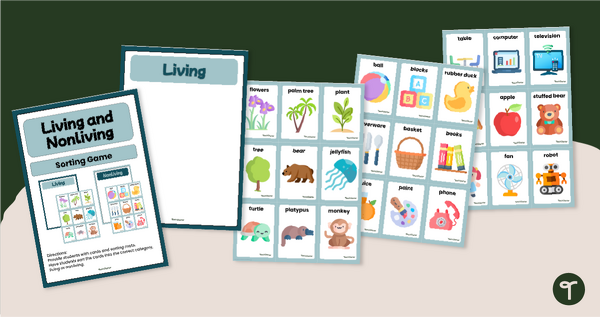 Image of Living vs Nonliving Things - Sorting Activity