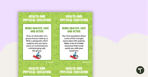 Fast Finisher Health and Physical Education Task Cards - Year 5 teaching resource