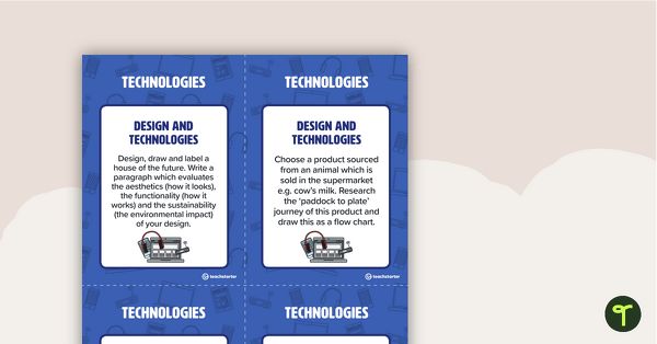 Fast Finisher Technologies Task Cards - Year 6 teaching resource