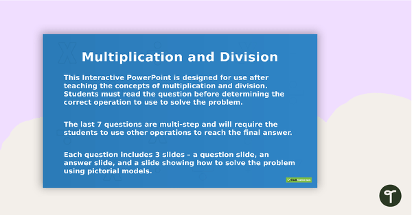 Multiplication and Division - Which Operation Is It?  –  Interactive PowerPoint teaching resource