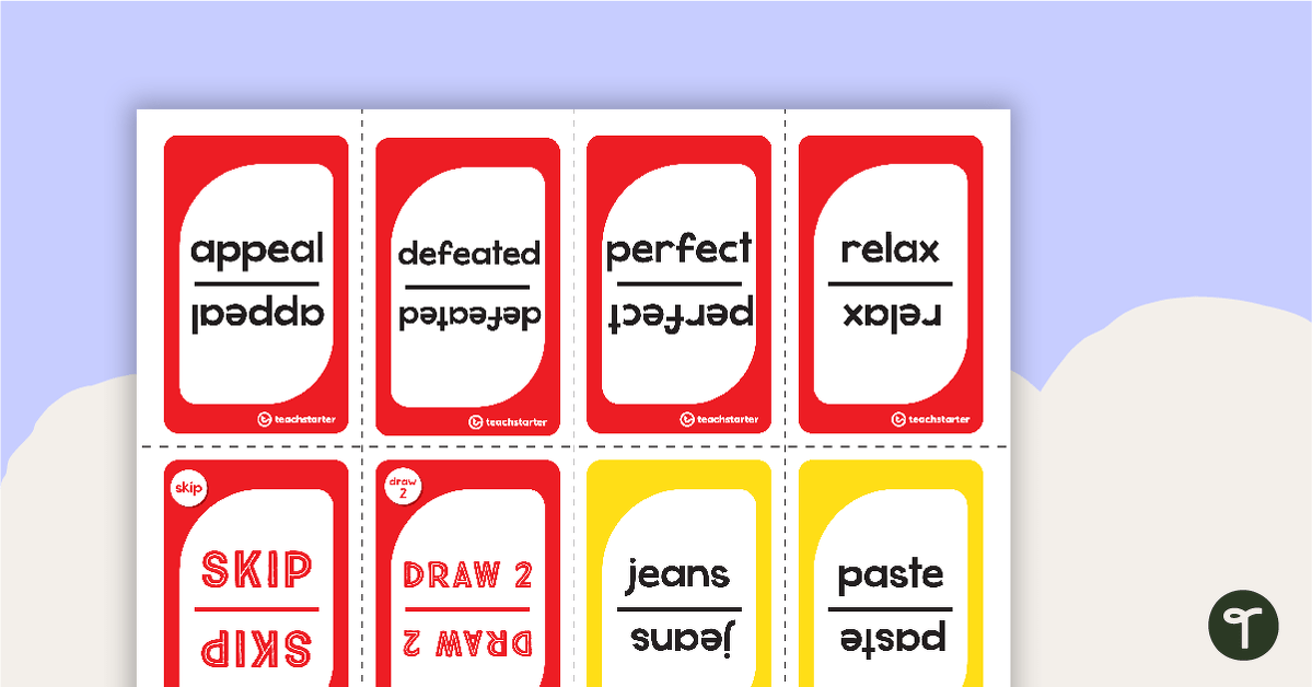 Parts of Speech Card Game – Upper Grades Classroom Game - Set 2 teaching resource