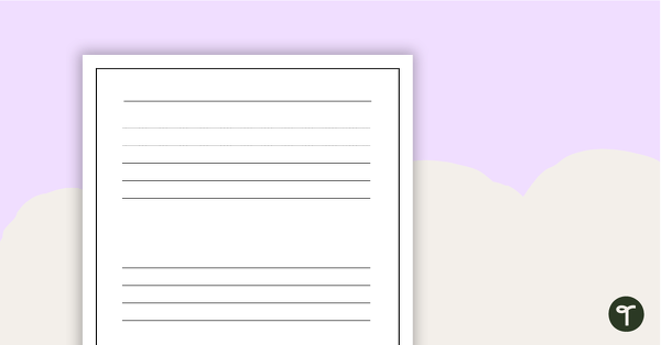 Go to Blank Writing Template teaching resource