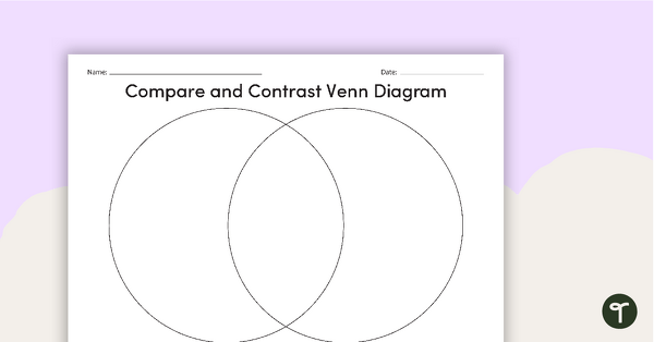 Preview image for Compare and Contrast - Venn Diagram Template - teaching resource