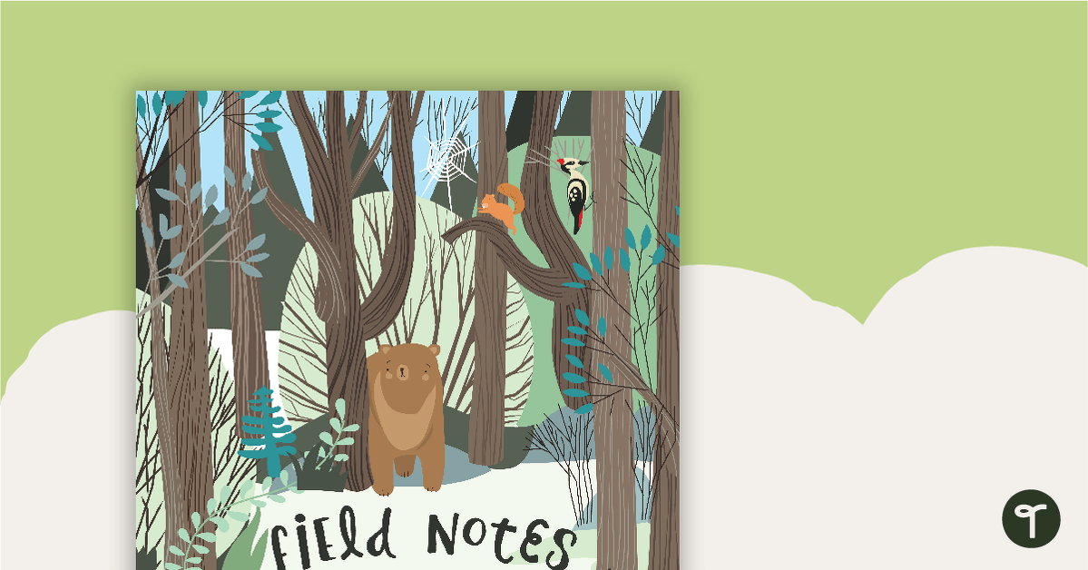 Woodlands Themed Field Notes Vacation Activity Pack teaching resource