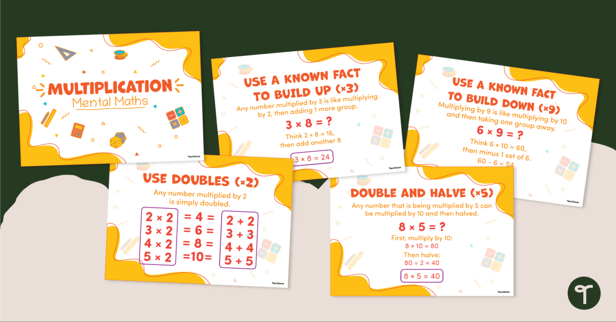 Mental Maths Multiplication Posters teaching resource
