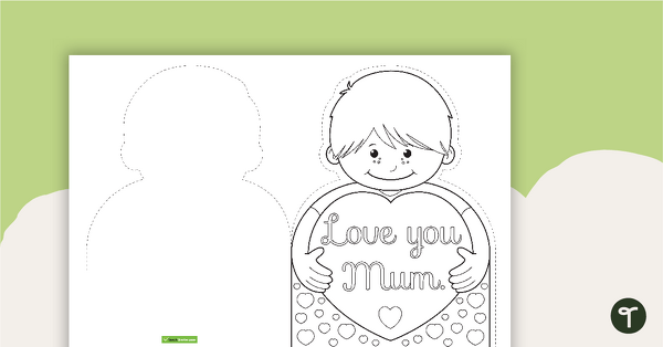 Go to Mother's Day Card - Heart Pop Up Card teaching resource