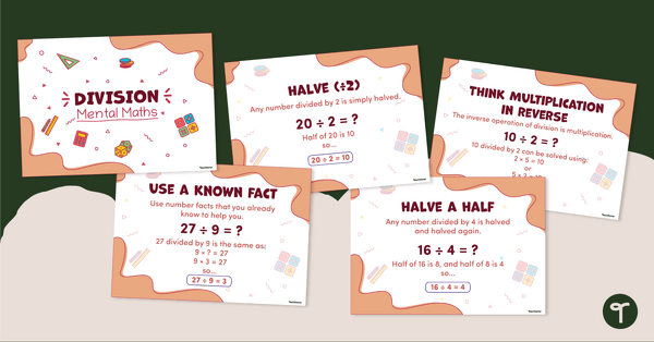 Preview image for Mental Maths Division Posters - teaching resource