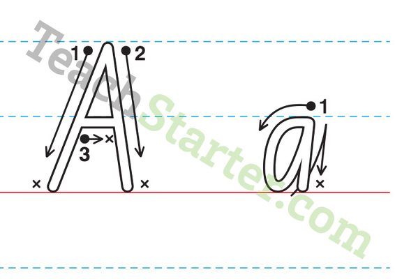 School Font Tracing Alphabet with Arrows teaching resource