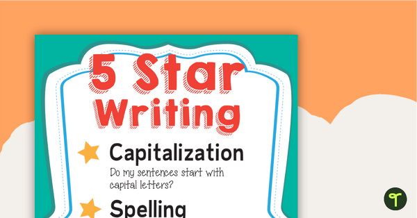 5 Star Writing Poster Checklist teaching resource