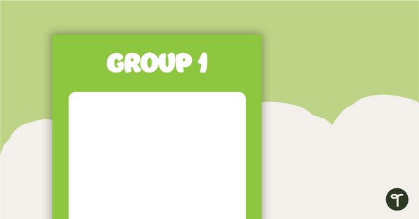 Go to Plain Green - Grouping Posters teaching resource