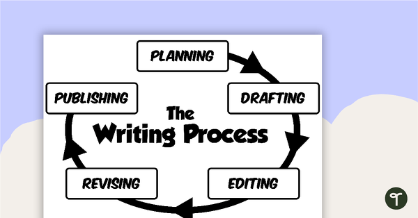 Preview image for The Writing Process - Black and White Version - teaching resource