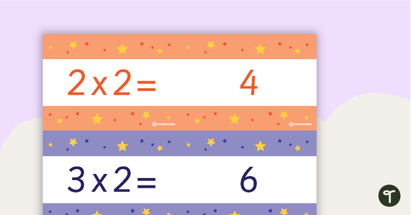 0 - 12 Multiplication Facts - Star Matchup Cards teaching resource
