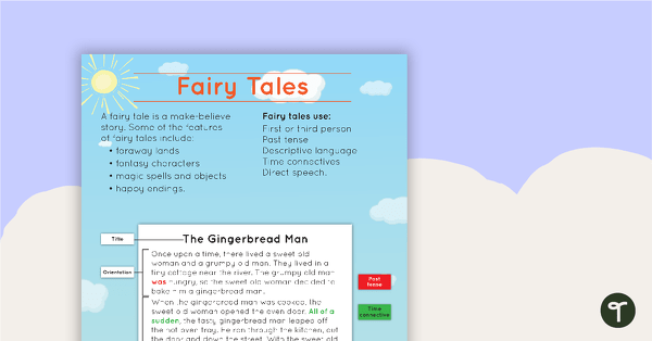Preview image for Fairy Tales Text Type Poster With Annotations - teaching resource