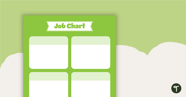 Plain Green - Job Chart teaching resource