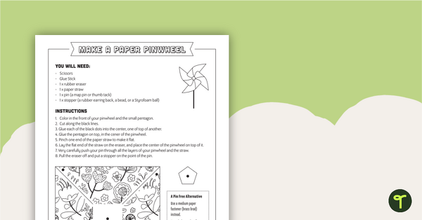 Preview image for Mindfulness Coloring Pinwheel Activity - teaching resource