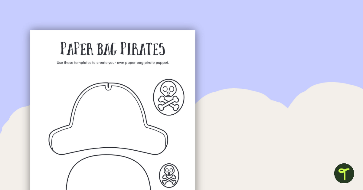 Paper Bag Pirate - Puppet Making Activity teaching resource