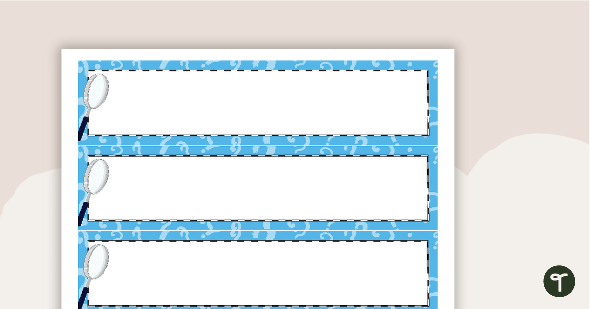 Learning Detectives - Tray Labels teaching resource