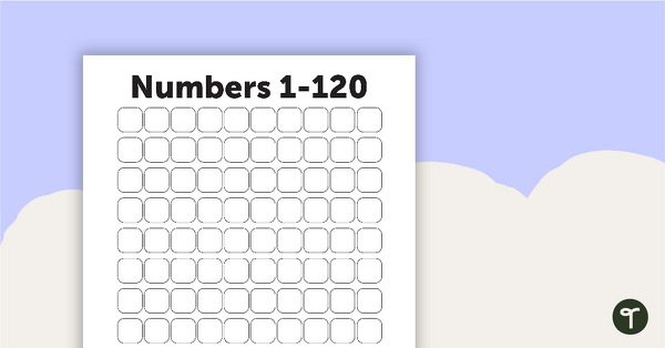 Missing Values Number Chart - 1–120 teaching resource
