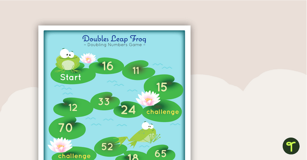 Go to Doubles Leap Frog - Doubling Numbers Game teaching resource