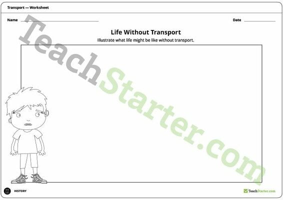 Life Without Transport - Worksheet teaching resource