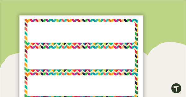 Go to Bright Chevron - Tray Labels teaching resource
