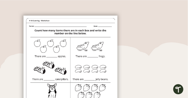 Image of 1-10 Counting Worksheet