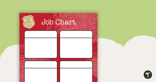 Learning Detectives - Job Chart teaching resource
