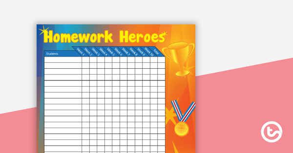 Homework Heroes Chart teaching resource