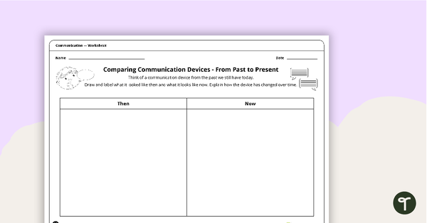 Preview image for Comparing Communication Devices from Past to Present - Worksheet - teaching resource