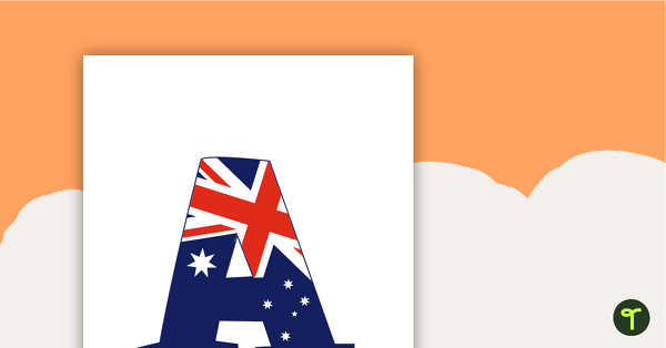 Australian Flag - Letter Number And Punctuation Set teaching resource