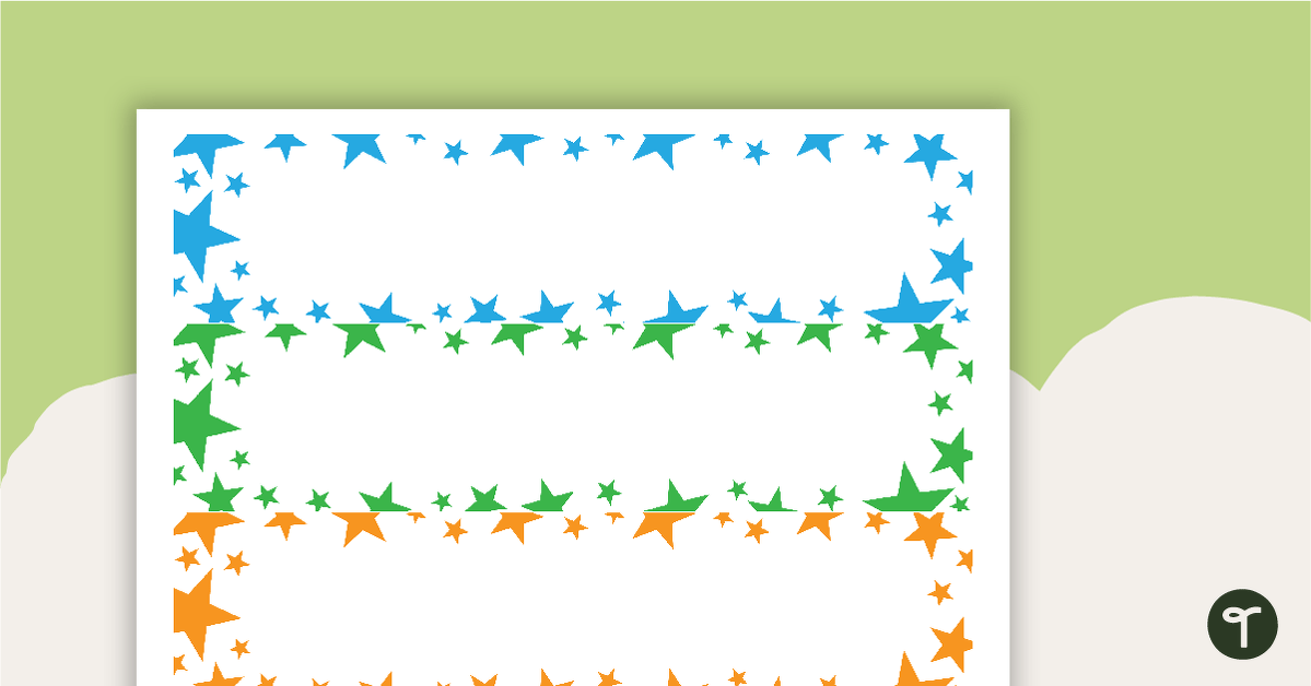 Stars - Tray Labels teaching resource